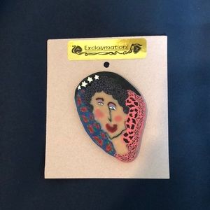 Unique clay pin by Exclaymation
